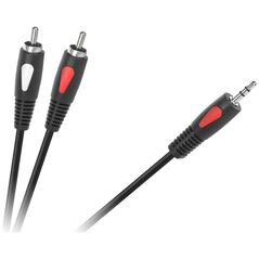 Kabel Cabletech Jack 3.5mm - RCA (Cinch) x2 1m czarny (KPO4004-10)