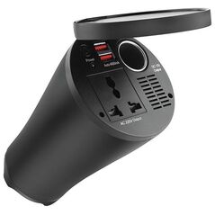 AMiO Przetwornica napięcia w kształcie kubka 12V/230V 150W/300W 2xUSB PI02
