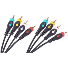 Kabel Cabletech RCA (Cinch) x4 - RCA (Cinch) x4 3m czarny (KPO3906-3)