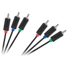 Kabel Cabletech RCA (Cinch) x3 - RCA (Cinch) x3 1.8m czarny (KPO3955-1.8)