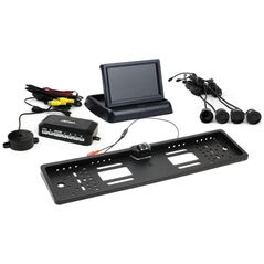 AMiO Zestaw czujników parkowania tft02 4,3" z kamerą hd-402-led 4 sensory czarne