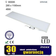 Lampa sufitowa Nvox Panel led sufitowy 120x30 48w lampa slim kaseton 6000k zimny