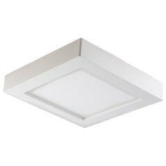 Lampa sufitowa Orno LETI LED 12W, oprawa downlight, natynkowa, kwadratowa, 780lm, 3000K, biała,  wbudowany zasilacz LED