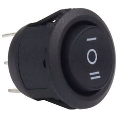 AMiO Włącznik czarny okrągły 12/230v bu03