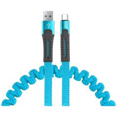 Kabel USB AMiO USB-A - USB-C 1.2 m Turkusowy (AMI-02531)