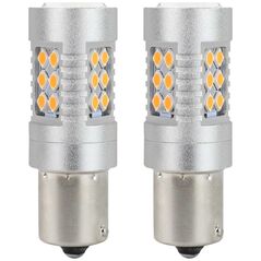 AMiO Żarówki led canbus 3030 24smd 1156 bau15s py21w pomarańczowa 12v/24v