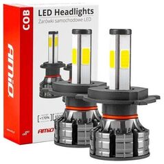 AMiO Żarówki samochodowe led cob 4side amio h4