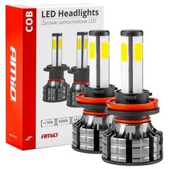 AMiO Żarówki samochodowe led cob 4side amio h8/h9/h11