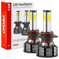 AMiO Żarówki samochodowe led cob 4side hb4