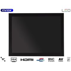 Nvox Monitor open frame led 10cali vga hdmi usb bnc av 12v 230v
