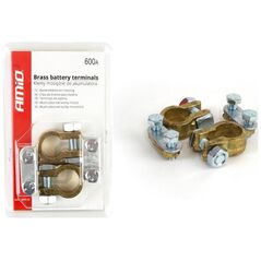 01161 Klemy akumulatora mosiężne 600AMP  2 sztuki w blistrze