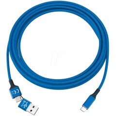 Καλώδιο USB Smrter smrter SPEEDY Daten-& Ladekabel, Τύπος USB-C, 100cm, μπλε λιανικής 12687902 4250551407155
