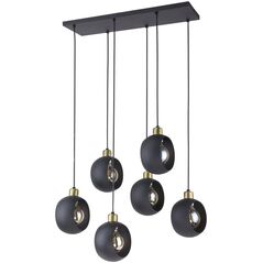 Lampa wisząca Orno JALA 6P, lampa wisząca, E27  max.15W, czarna
