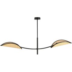 Lampa wisząca Orno PETALO lampa wisząca, moc max.2x40W, E14, czarna-ratan