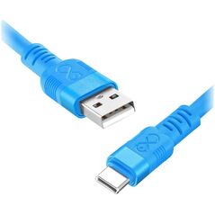 Kabel USB Orno USB-A - USB-C 0.9 m Niebieski (CABEXCWHPUSBC0.9PMIX)