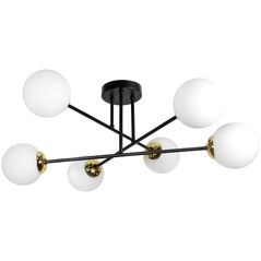 Lampa wisząca Orno LEIA 6P E27, lampa wisząca, max. 6x60W, czarno-złota