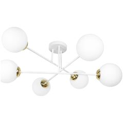 Lampa wisząca Orno LEIA 6P E27, lampa wisząca, max. 6x60W, biało-złota