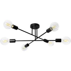 Lampa wisząca Orno SOLO 6P E27, lampa wisząca, max. 6x60W, czarna