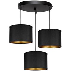 Lampa wisząca Orno KYLO 3P E27, lampa wisząca, max. 3x60W, czarna, okrągła
