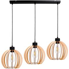 Lampa wisząca Orno JUALA lampa wisząca, moc max. 3x60W, E27, czarna, drewno