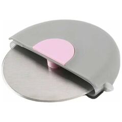 Aptel Okrągły NÓŻ do Pizzy Krojenie Pizzy na slajsy 8,5cm szaro-różowy AG680B