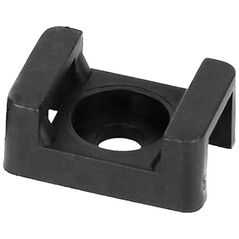 Organizer Orno Uchwyt opaski kablowej, siodełkowy, przykręcany, 22x16 mm, otwór montażowy 6,8mm, czarny, 100 sztuk