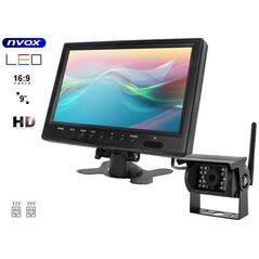 Nvox Monitor samochodowy lcd 9cali 12/24v oraz kamera noktowizyjna