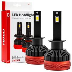 AMiO Żarówki samochodowe LED seria X3 H1 6500K Canbus AMIO-02977