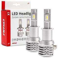 AMiO Żarówki samochodowe LED seria X1 H3 6500K Canbus AMIO-02964