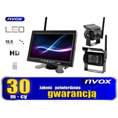 Nvox Zestaw monitor samochodowy lcd 7cali 12v 24v oraz 2 kamery bezprzewodowe
