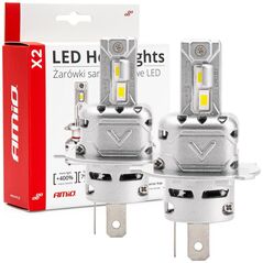 AMiO Żarówki samochodowe led seria x2 h4/h19 6500k canbus amio-02972
