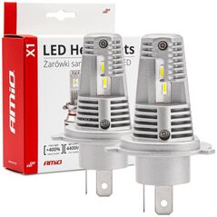 AMiO Żarówki samochodowe led seria x1 h4/h19 6500k canbus amio-02965