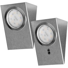 Orno Zestaw opraw podszafkowych MAKAN LED 2W, 180lm, 4000K, z wyłącznikiem bezdotykowym, INOX