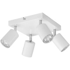 Lampa sufitowa Orno DOA SP4, oprawa ścienno-sufitowa, GU10 max. 4x50W, IP20, biała, kwadrat