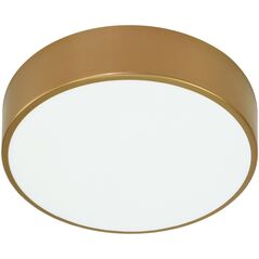 Lampa sufitowa Orno OVO plafon 3xE27 z mikrofalowym czujnikiem ruchu, 3x24W, złota stal, klosz szklany matowy, IP20, ? 400