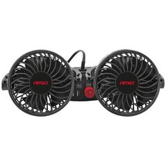 AMiO Wiatrak samochodowy wentylator na zagłówek z ładowarką usb 12v amio-03009