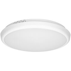 Lampa sufitowa Orno CERS LED 16W, plafon z mikrofalowym czujnikiem ruchu, 1300lm, IP65, 4000K, poliwęglan mleczny, biały, funkcja przyciemnienia