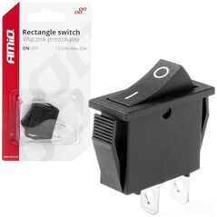 AMiO Włącznik przełącznik prostokątny on off 12v amio-03081