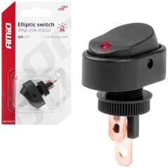 AMiO Włącznik przełącznik elipsa z podświetleniem 12v 24v amio-03089