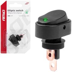 AMiO Włącznik przełącznik elipsa z podświetleniem 12v 24v amio-03087