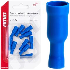 AMiO Konektory izolowane żeńskie okrągłe walcowe 5mm 1.5-.25mm2 15a 10 szt. amio-03075