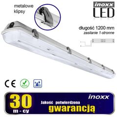 Nvox Oprawa hermetyczna przemysłowa  ip65 led 2x120cm t8 g13 jednostronnie zasilana