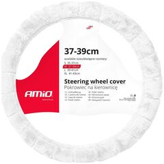 AMiO Pokrowiec nakładka na kierownicę samochodową m 37-39cm swc-53-m amio-03566