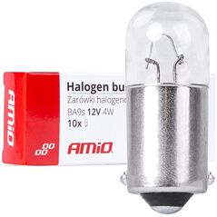 AMiO Żarówki halogenowe t4w 12v 4w ba9s 10szt.amio-03370