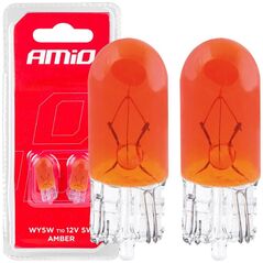 AMiO Żarówki halogenowe t10 w5w w2.1x9.5d 12v 2szt. blister amio-03347