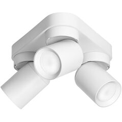 Lampa sufitowa Orno MALTA SP 3, oprawa ścienno-sufitowa, GU10 max. 3x12W, IP20, biała, trójkątna podstawa