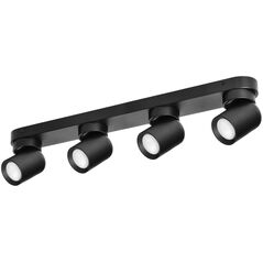 Lampa sufitowa Orno MALTA SP 4, oprawa ścienno-sufitowa, GU10 max. 4x12W, IP20, czarna