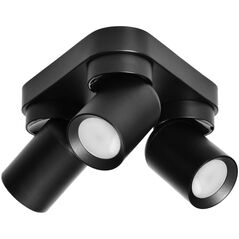 Lampa sufitowa Orno MALTA SP 3, oprawa ścienno-sufitowa, GU10 max. 3x12W, IP20, czarna, trójkątna podstawa