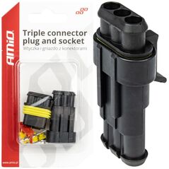 AMiO Kostka wtyk złącze hermetyczne superseal 3 pin amio-03519