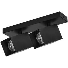 Lampa sufitowa Orno KUBAR SP 2, oprawa ścienno-sufitowa, 2xGU10, IP20, czarna